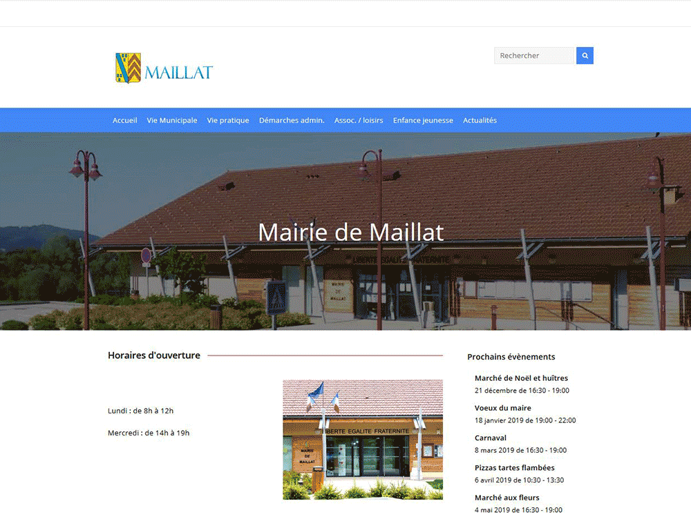 Réalisation du site Web Commune de Maillat
